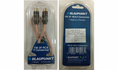 Blaupunkt BP 1M-2F-RCA Y Connector (1 Male - 2 Female - OFC)