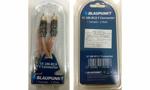 Blaupunkt BP 1F-2M-RCA Y Connector (1 Female - 2 Male - OFC)
